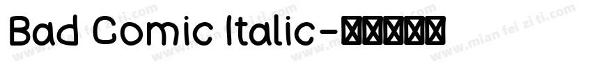 Bad Comic Italic字体转换